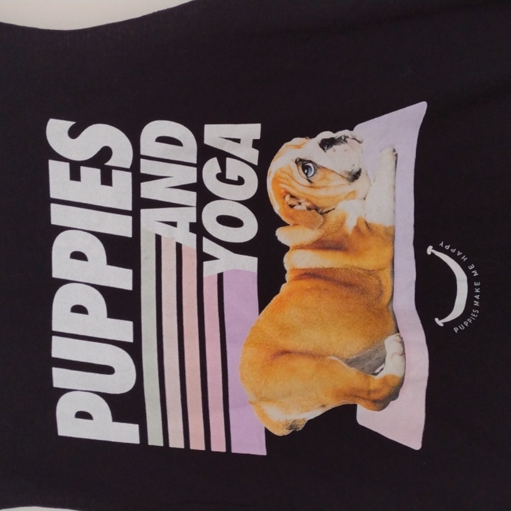 PUPPIES AND YOGA TUNIC TOP NWOT